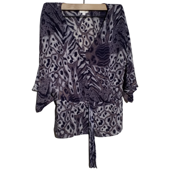 Parker Silk Sheer V-Neck Flutter Sleeve Top Blouse Size XS - Picture 1 of 7
